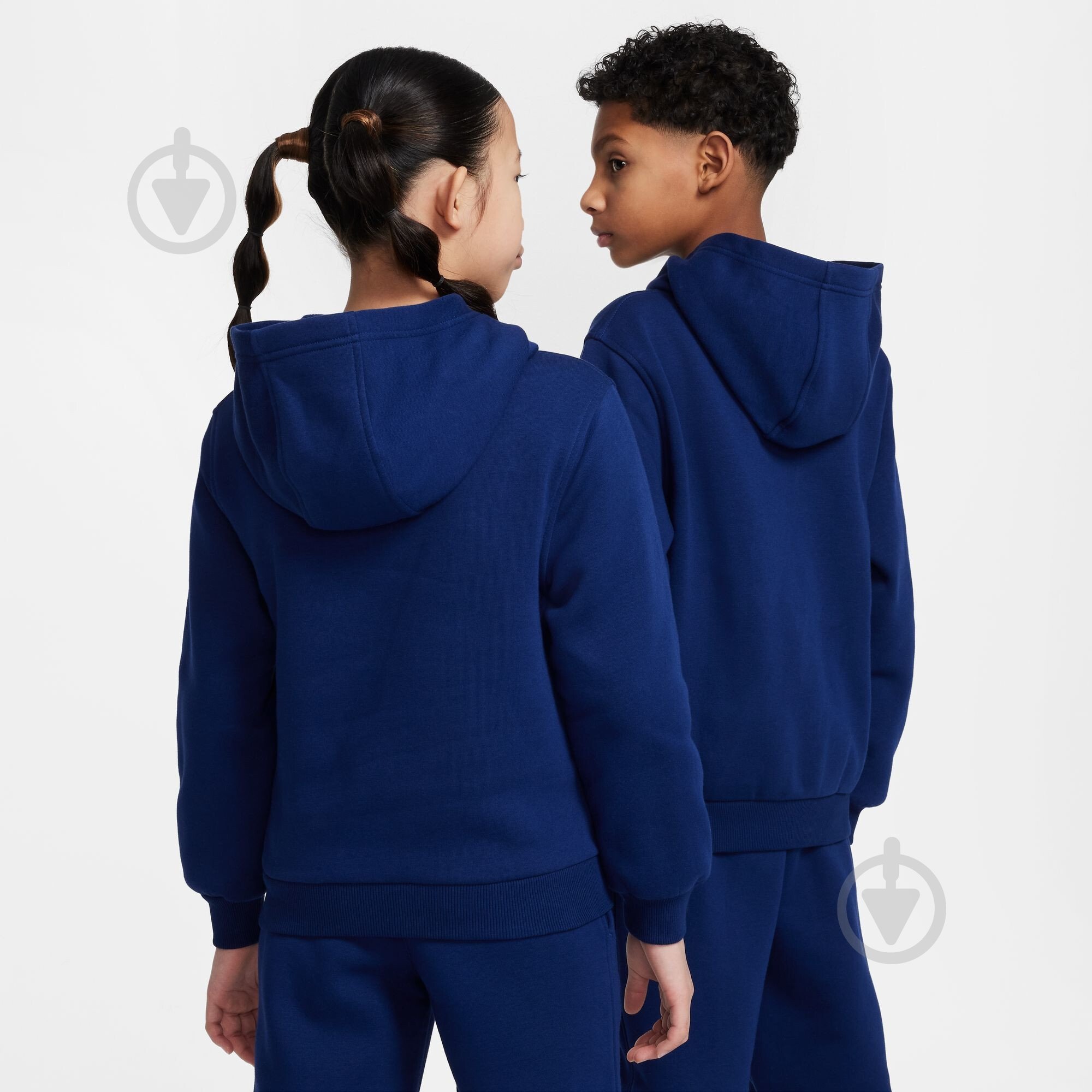 Джемпер Nike EH K NK CLUB FLC HDY -PD HJ3837-492 р.XS синий - фото 4