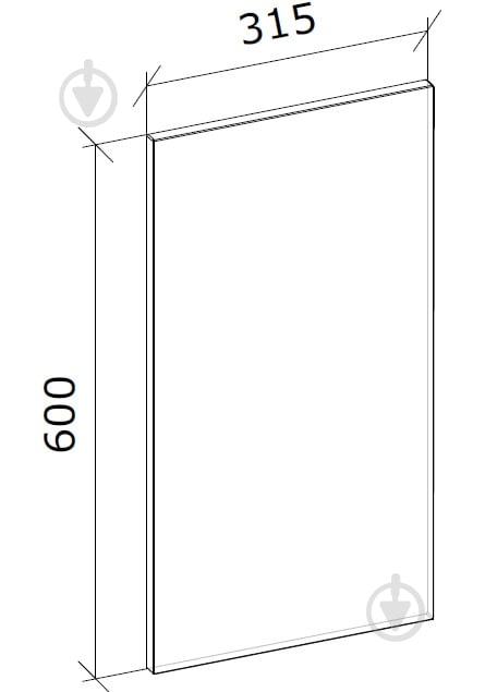 Боковина Грейд МС Тея МДФ 16 600x315 мм олива - фото 2