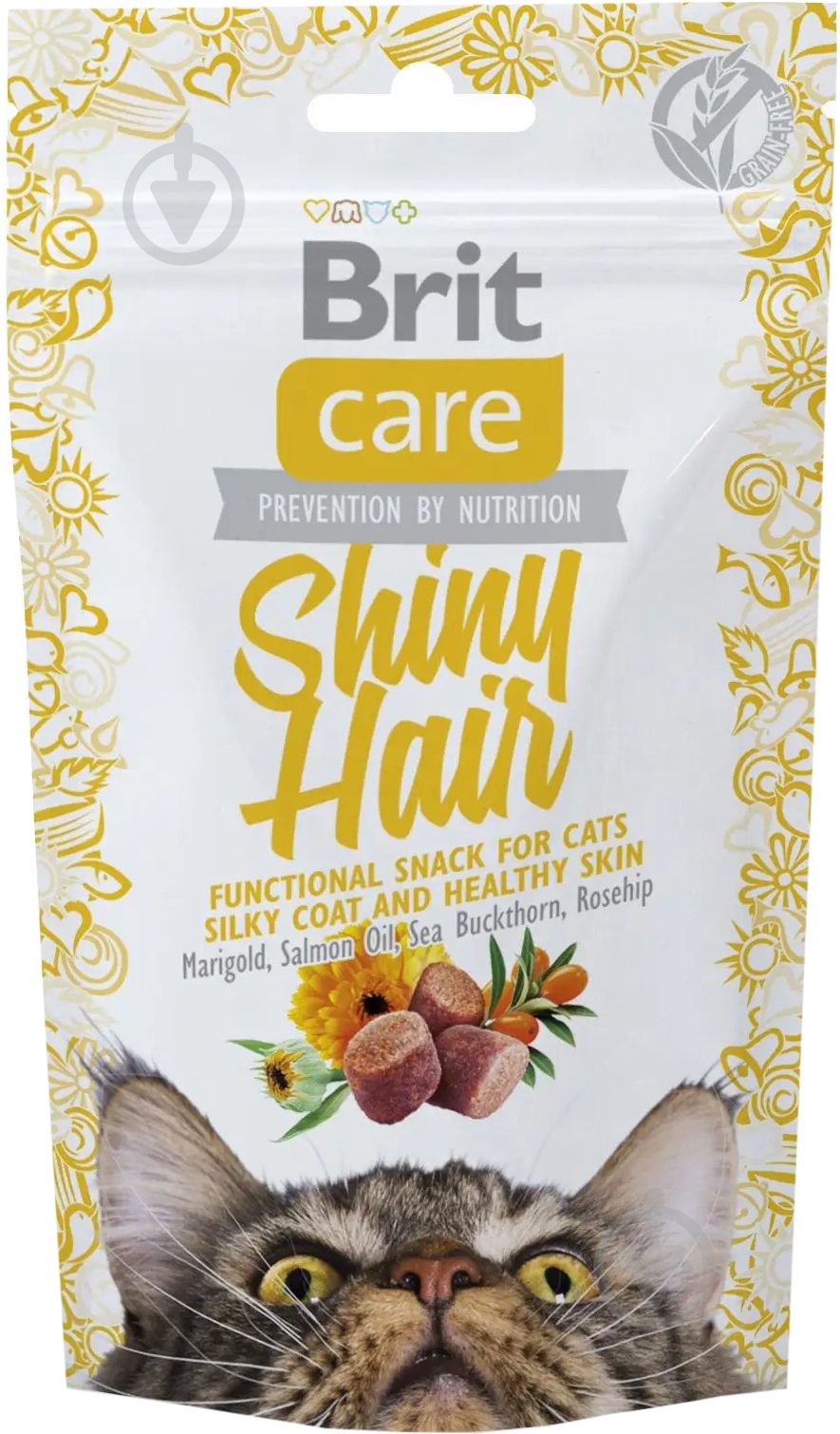 Лакомство Brit Care для кошек шелковистого меха и здоровой кожи с лососем 50 г 111264/1388 - фото 1 Лакомство Brit Care для кошек шелковистого меха и здоровой кожи с лососем 50 г 111264/1388 - фото 1