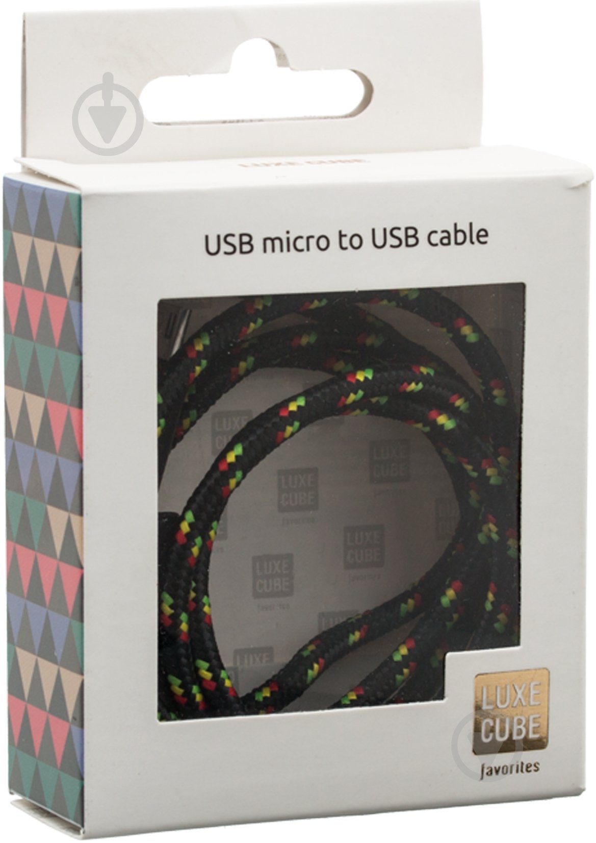 Кабель Luxe Cube 1 м черный (TEXTILE USB MICRO TO USB BLACK) - фото 3