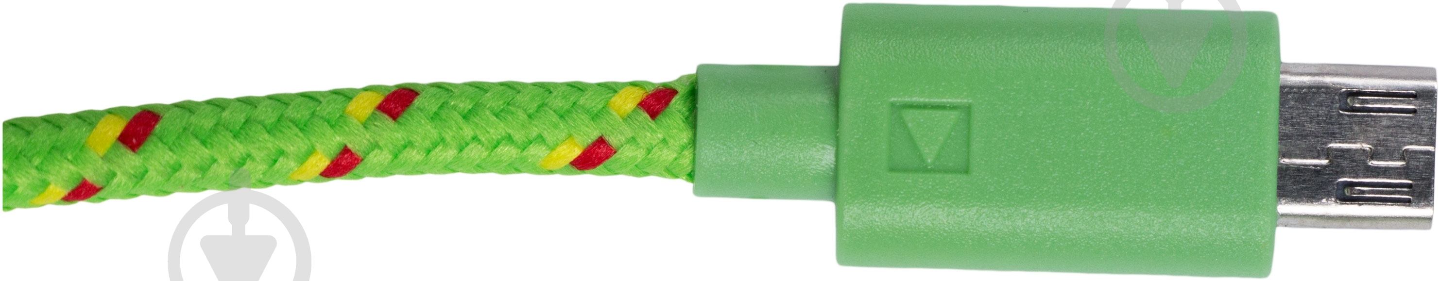 Кабель Luxe Cube 1 м зеленый (TEXTILE USB MICRO TO USB GREEN) - фото 2