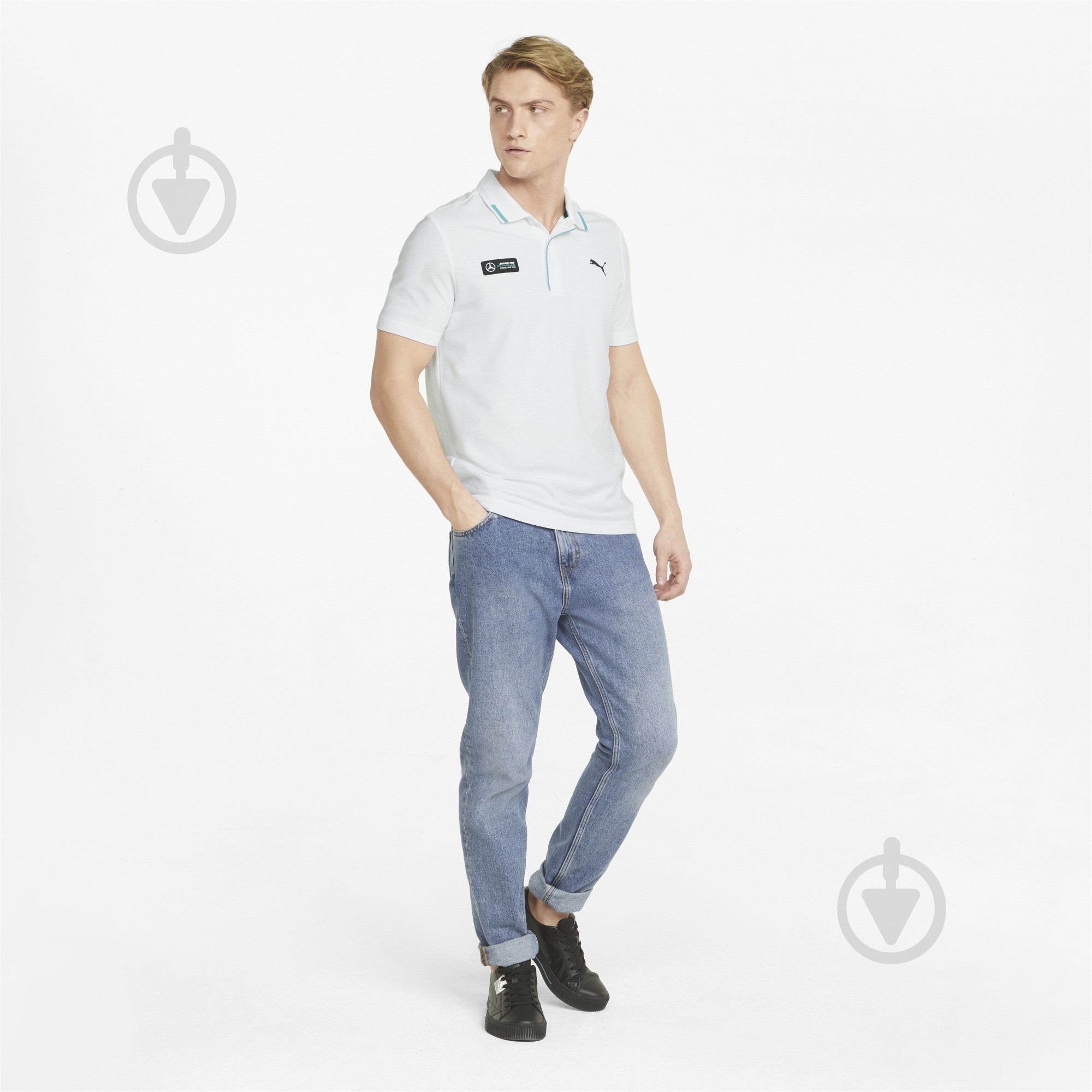 Поло Puma MAPF1 Basic Polo 53364003 р.XL белый - фото 3