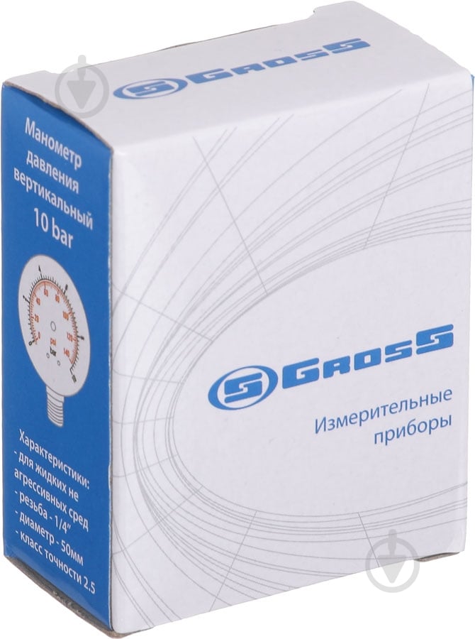 Манометр вертикальный Gross 50 мм 10.0 Bar - фото 3