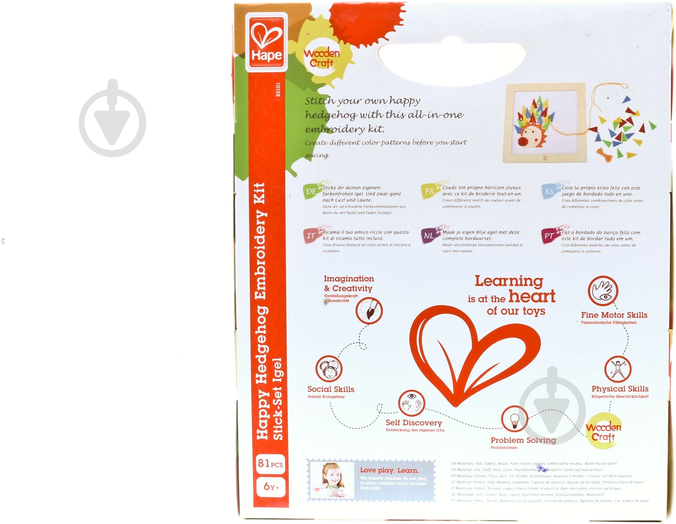 Набор для шитья Hape Счастливый Ежик E5101 - фото 3
