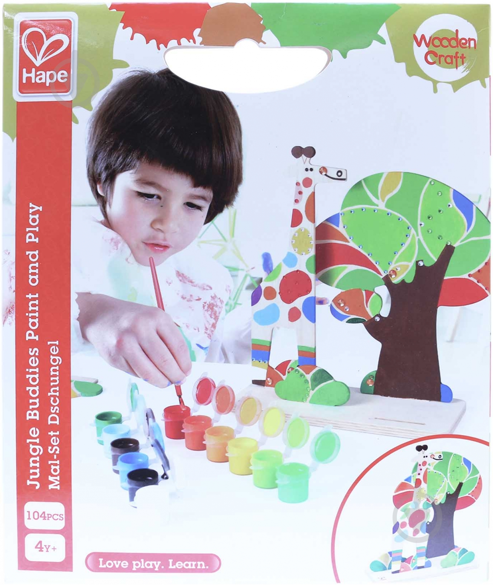 Набор для рисования Hape Джунгли Друзья E5109 - фото 1 Набор для рисования Hape Джунгли Друзья E5109 - фото 1