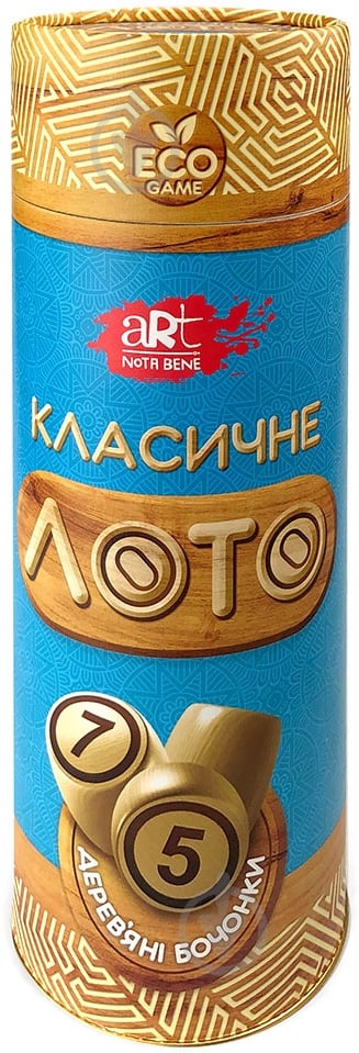 Гра настільна ART Nota Bene Лото класичне з дерев'яними бочонками - фото 1