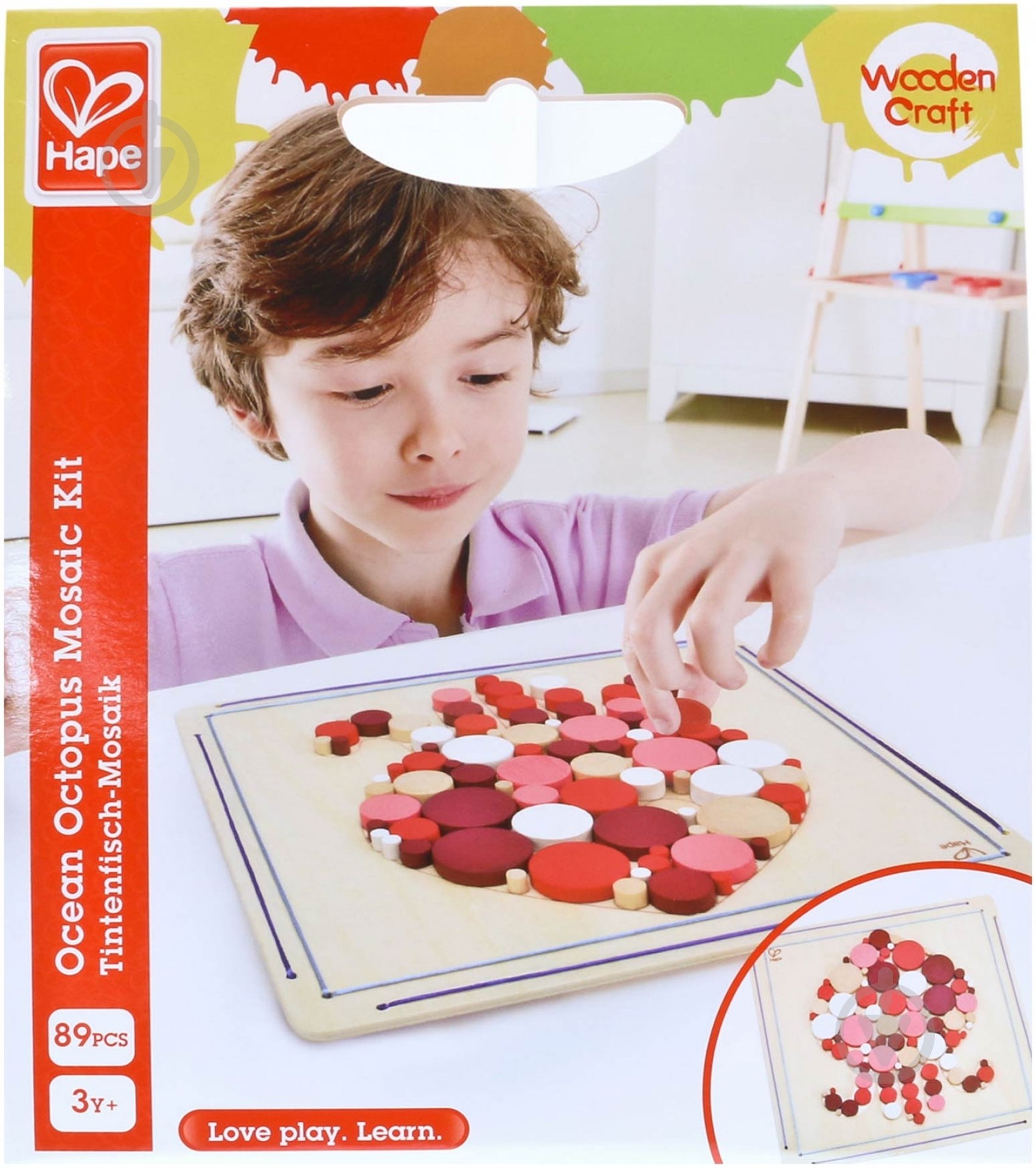 Мозаика для раскрашивания Hape Осьминог E5114 - фото 1