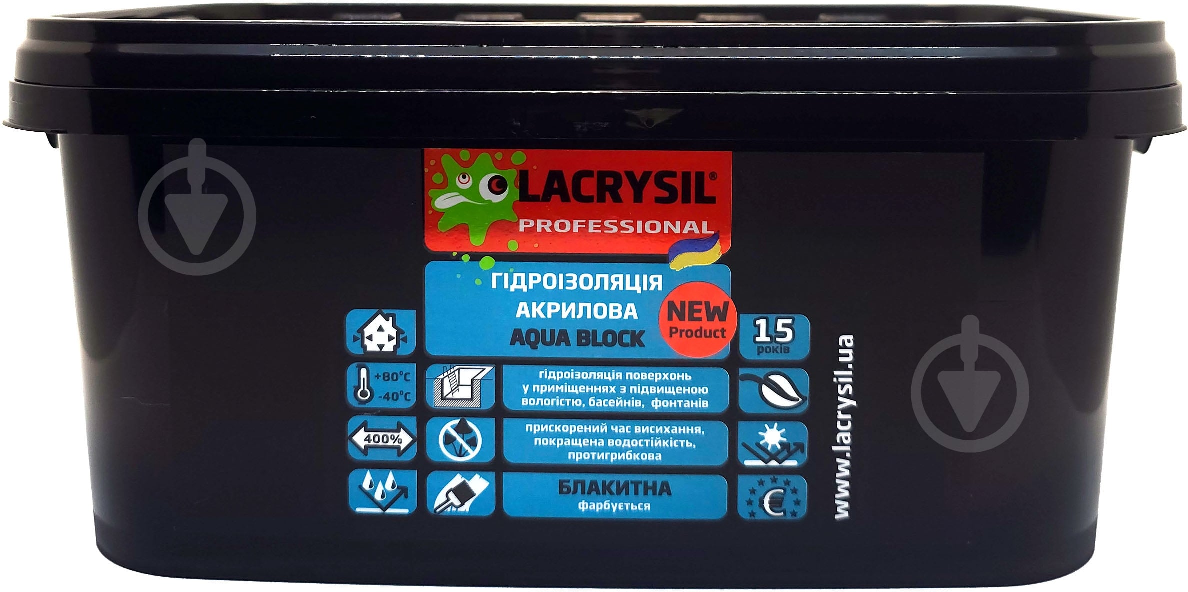 Гидроизоляция Lacrysil AQUA BLOCK голубая 3 кг - фото 2