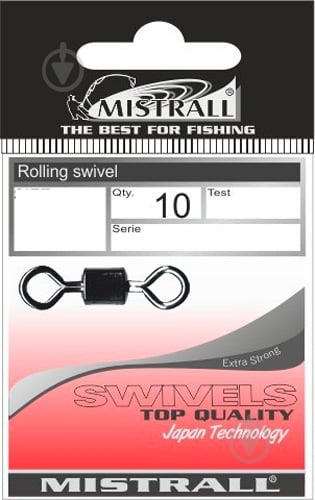 Вертлюг Mistrall AM-8011004 10 шт. Rolling Swivel 4 - фото 1