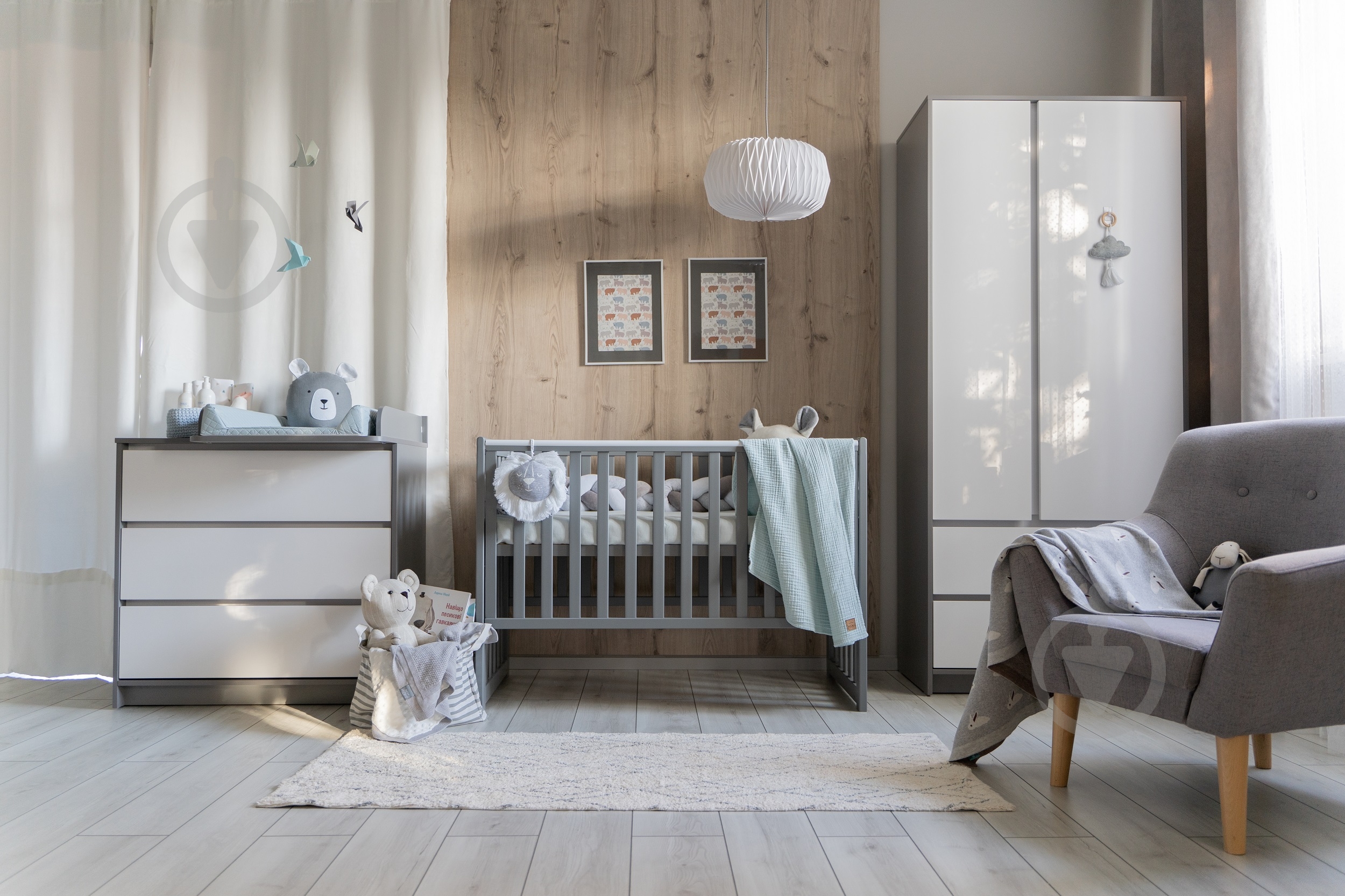 Шкаф Veres Берн 900 бело-графитовый - фото 3