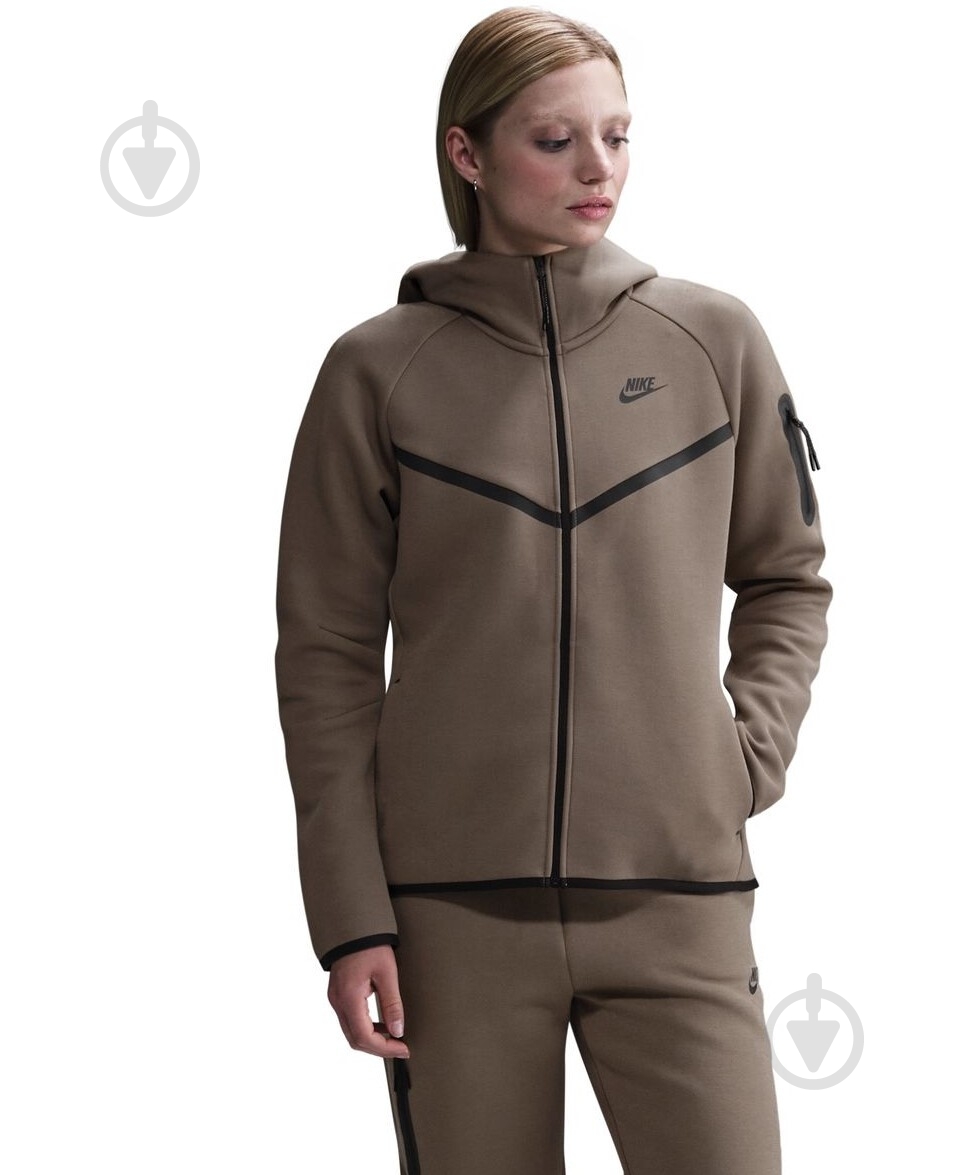 Джемпер Nike W NSW TCH FLC WR FZ HDY 2 HV6747-233 р.L коричневий - фото 1 Джемпер Nike W NSW TCH FLC WR FZ HDY 2 HV6747-233 р.L коричневий - фото 1
