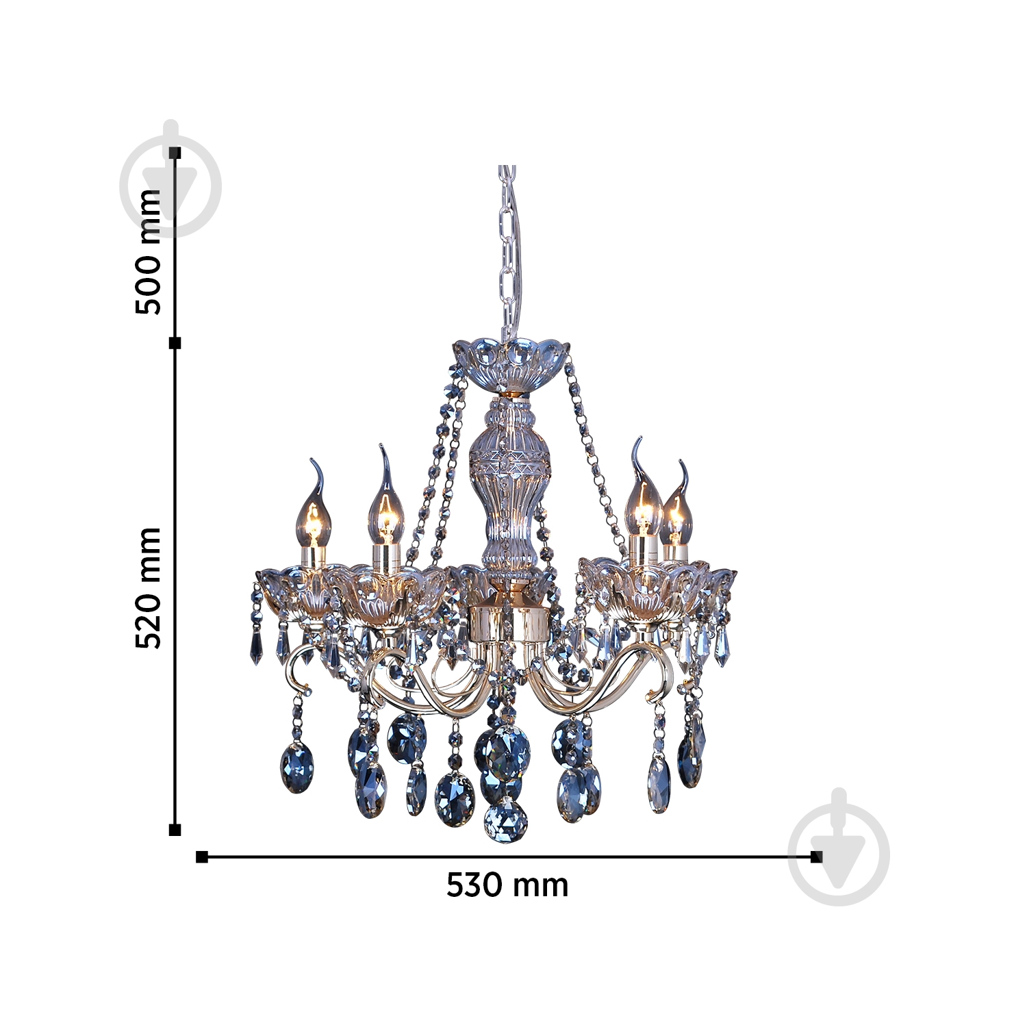 Люстра WunderLicht 6x40 Вт E14 3623-45 - фото 2 Люстра WunderLicht 6x40 Вт E14 3623-45 - фото 2