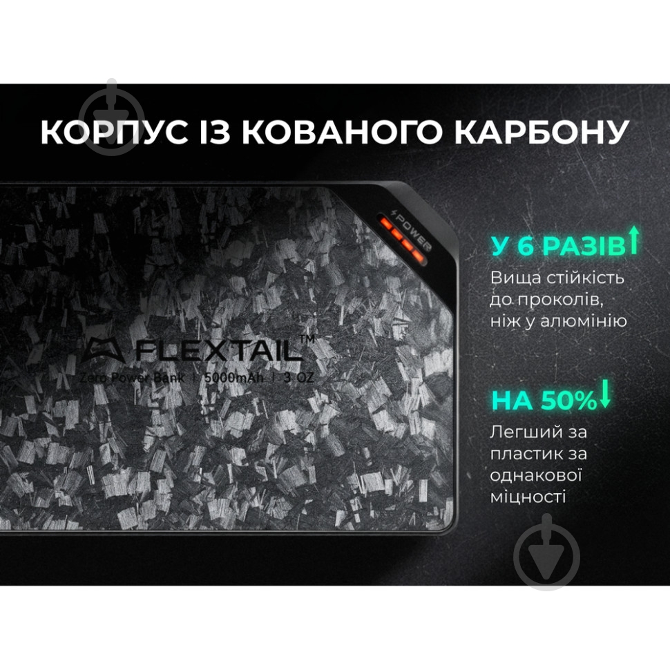 Повербанк Flextail Zero Power 5000 mAh black (6975755967059) - фото 7