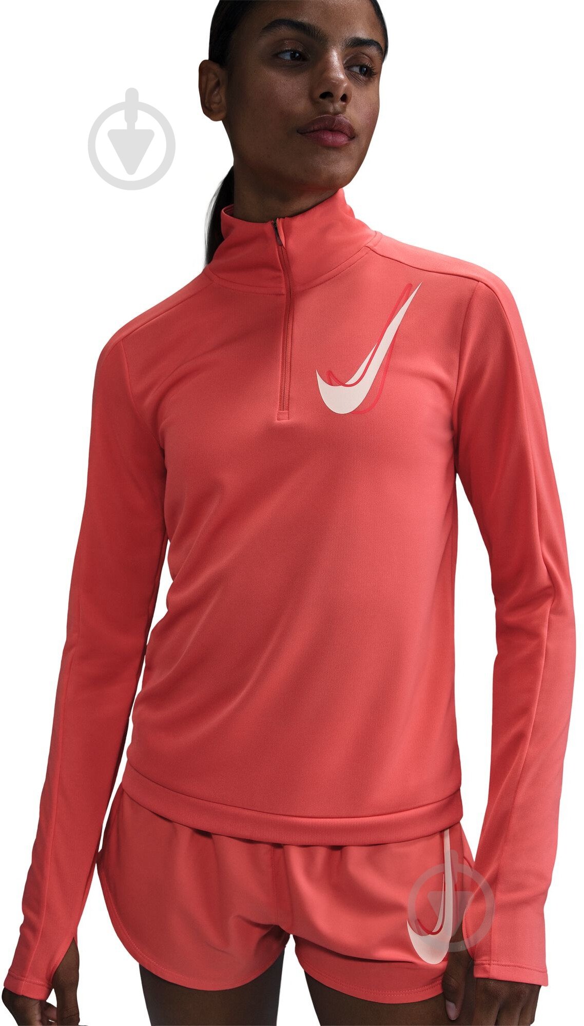 Кофта Nike W NK SWSH HBR HZ MID HJ2225-814 р.L помаранчевий - фото 4 Кофта Nike W NK SWSH HBR HZ MID HJ2225-814 р.L помаранчевий - фото 4