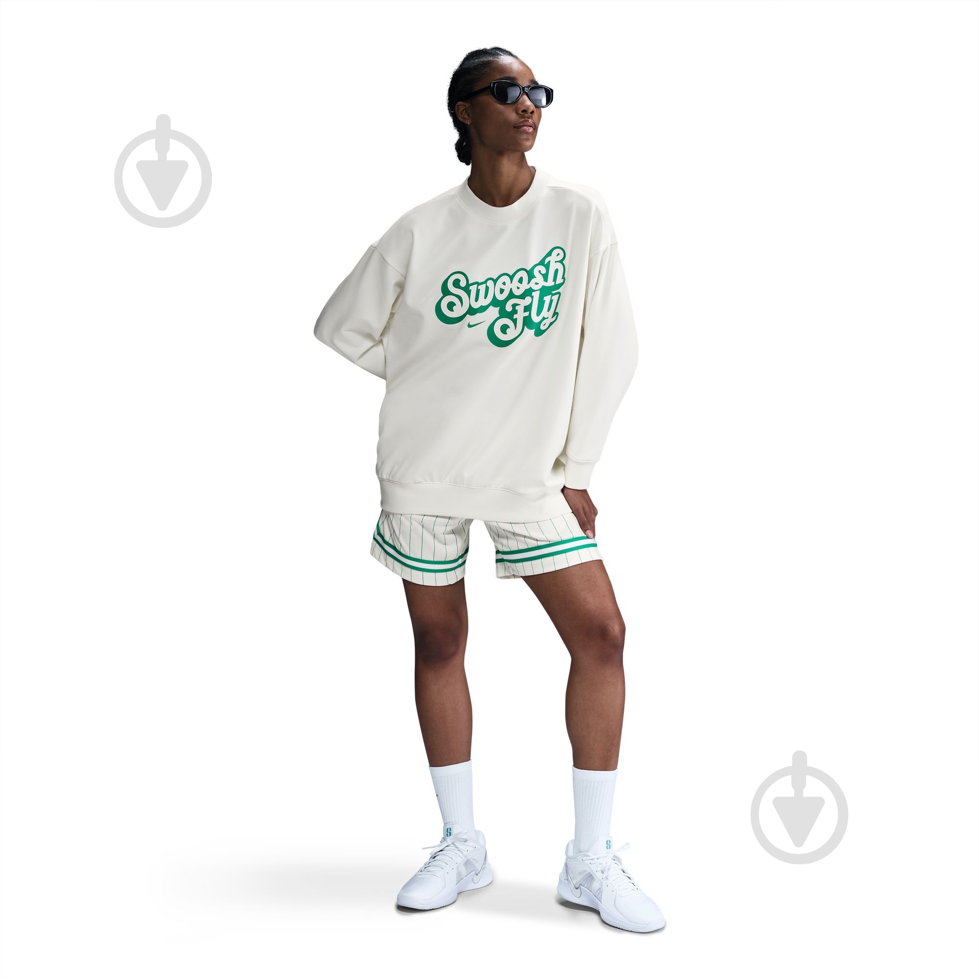 Світшот W NK SWSH FLY SSNL FLC TOP FZ5514-133 р.M бежевий - фото 2