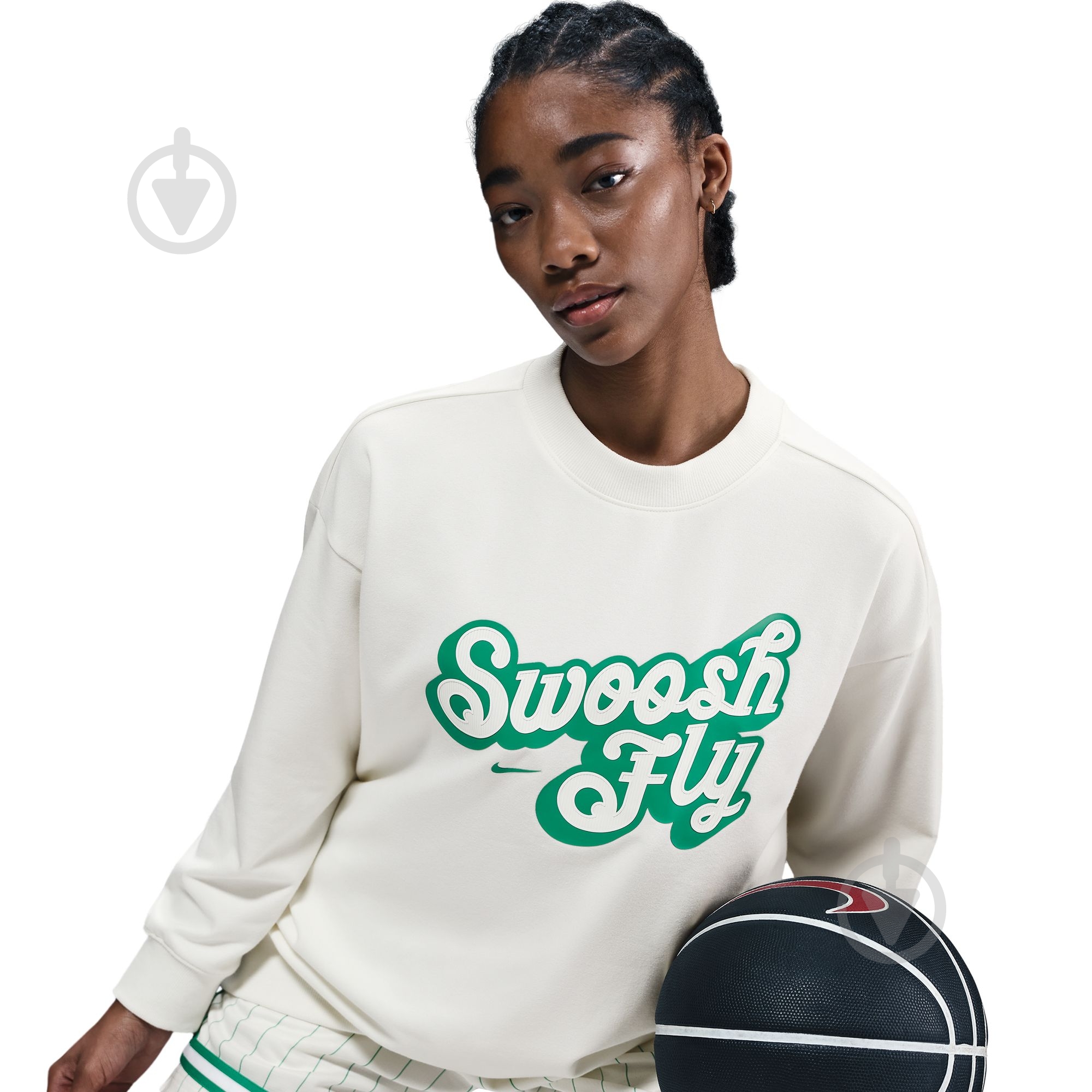 Світшот W NK SWSH FLY SSNL FLC TOP FZ5514-133 р.M бежевий - фото 4