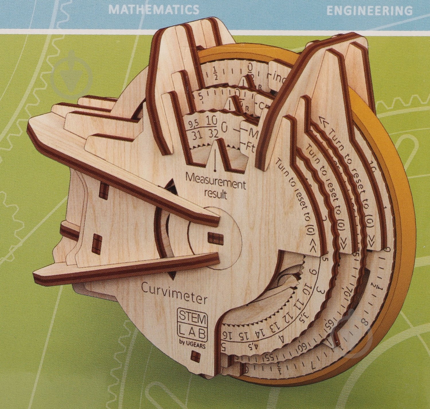 Деревянный 3D-конструктор UGEARS Курвиметр - фото 4