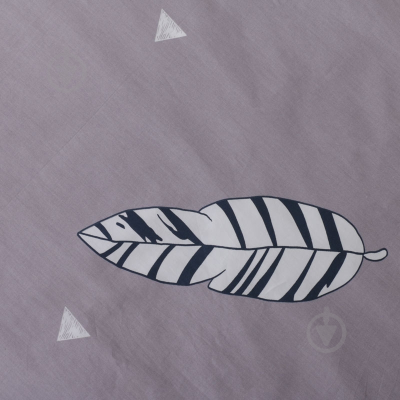 Комплект постільної білизни Feather 1,5 сірий димчастий Ibodo - фото 5 Комплект постільної білизни Feather 1,5 сірий димчастий Ibodo - фото 5