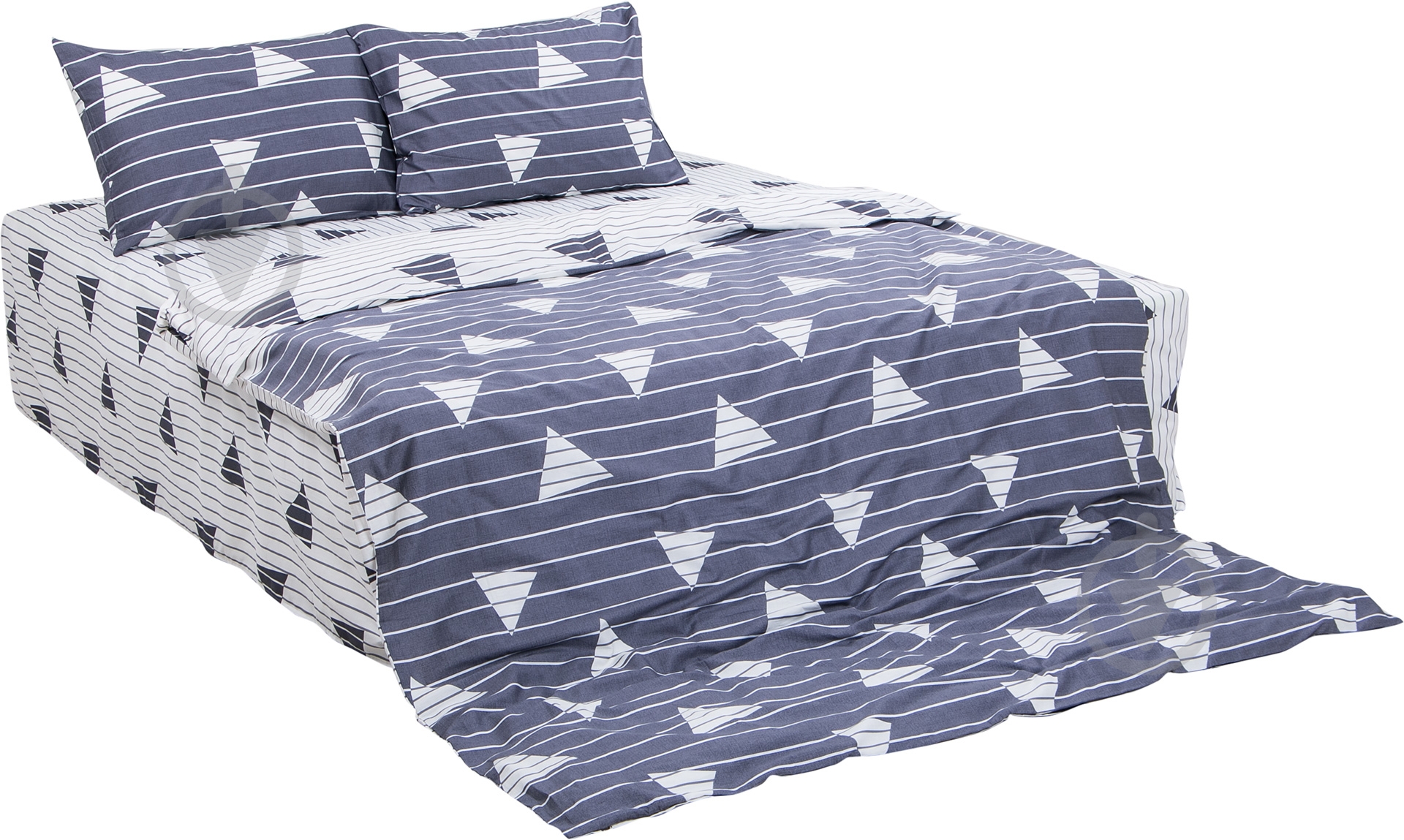 Комплект постельного белья Triangle 2,0 темно-серый Ibodo - фото 1