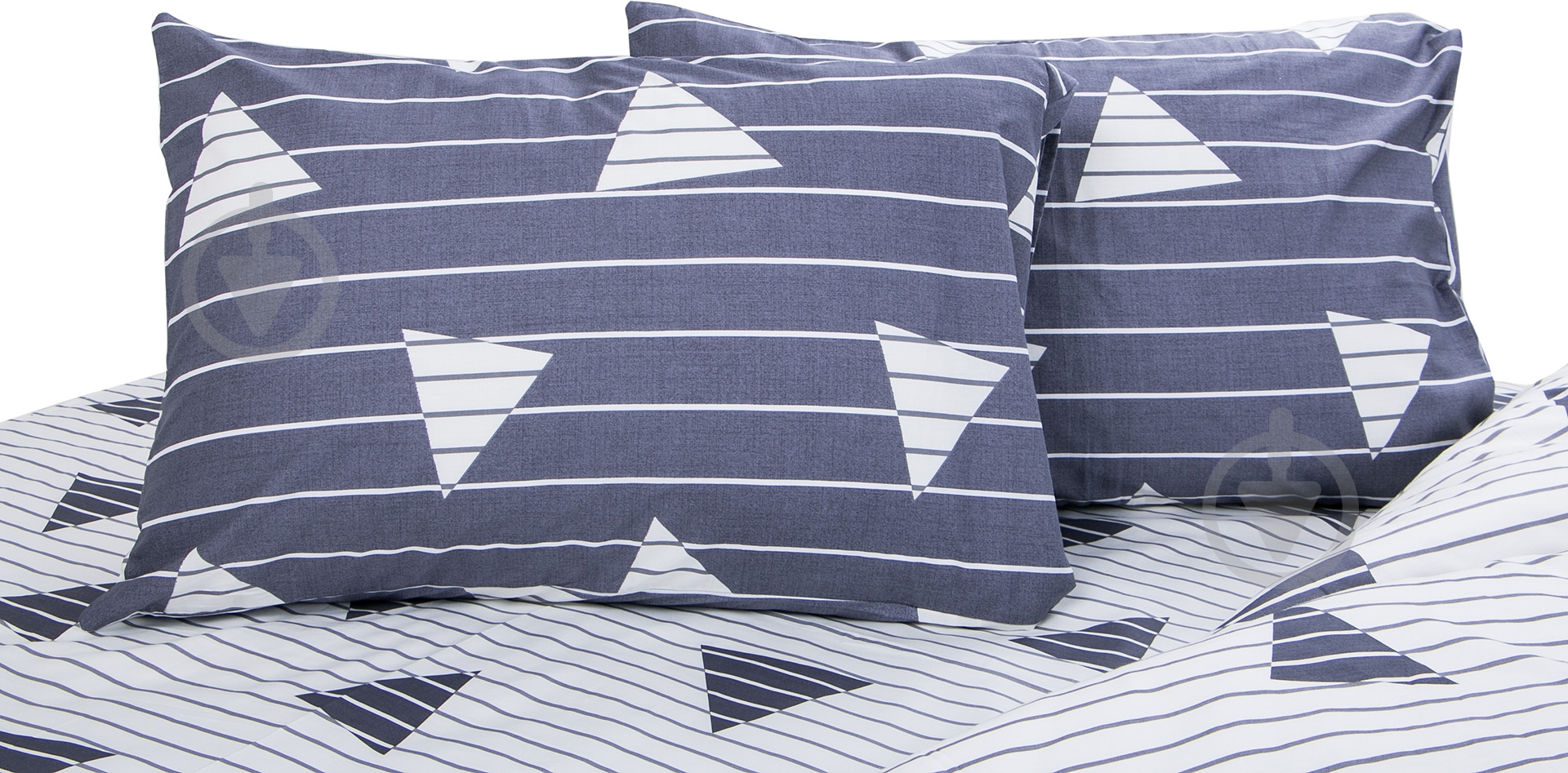 Комплект постельного белья Triangle 2,0 темно-серый Ibodo - фото 3