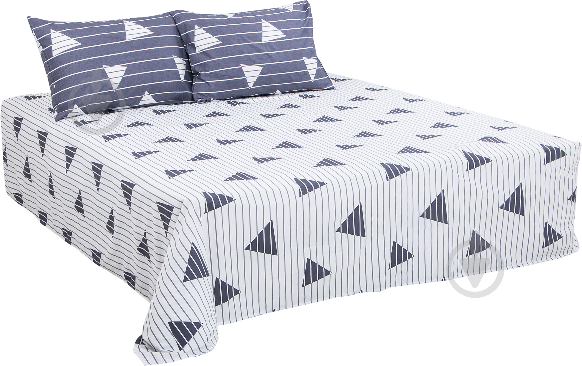 Комплект постельного белья Triangle 2,0 темно-серый Ibodo - фото 2