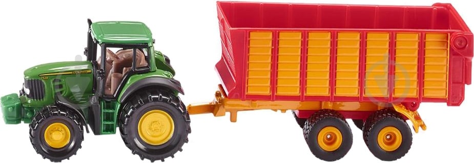 Модель Siku 1:87 трактор John Deere с силосным прицепом 1650 6320312 - фото 1