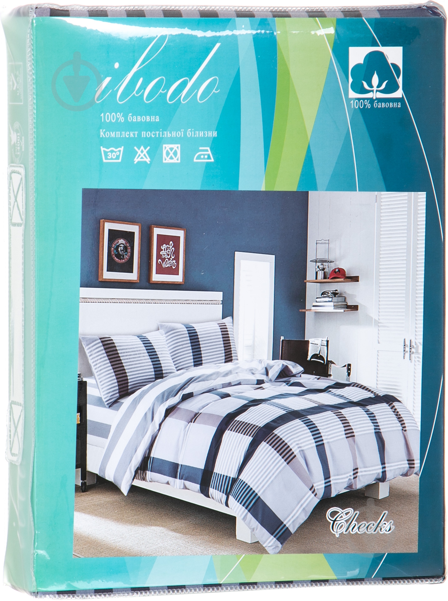 Комплект постельного белья Checks 2,0 серый дымчатый Ibodo - фото 6