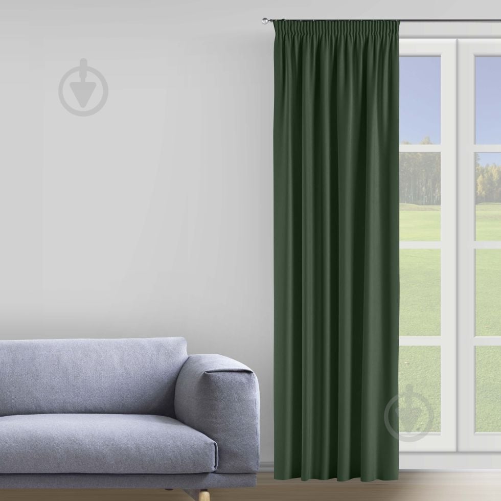 Штора VELOUR 150х275 темно-зеленый Decora textile - фото 1 Штора VELOUR 150х275 темно-зеленый Decora textile - фото 1