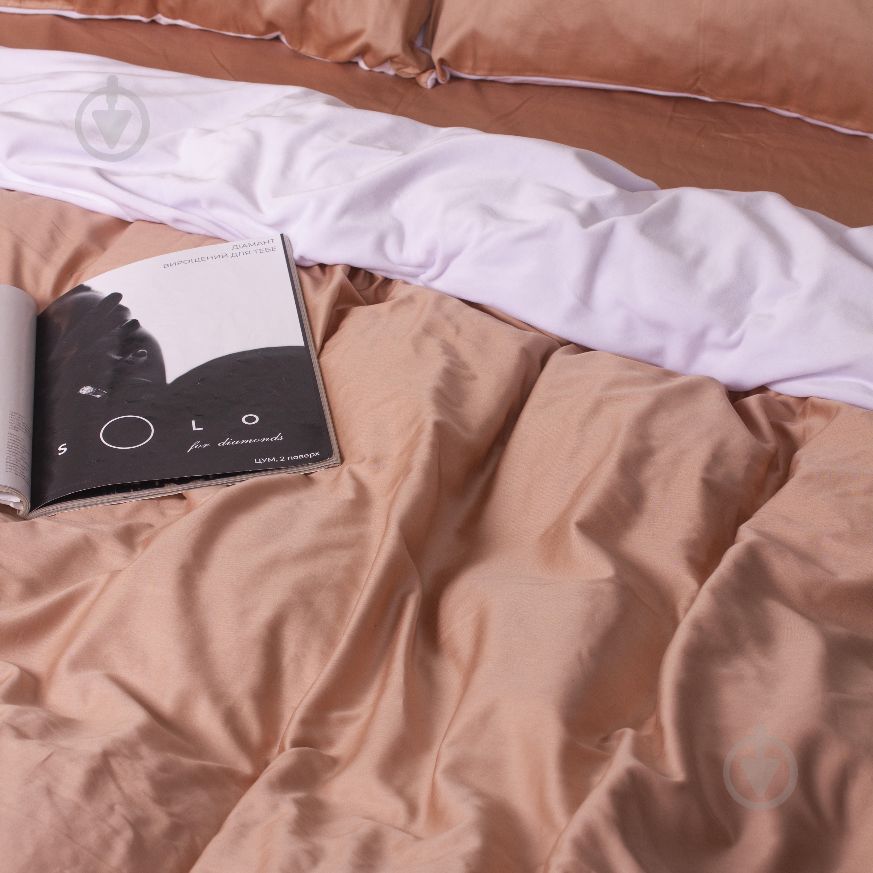 Комплект постельного белья Велюр Winter Delicate 28-0046 Cyclamen 175х210 см кремовый/белый MirSon - фото 3