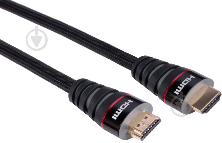 Кабель мультимедийный Vinga HDMI 5 м черный (HDMI01-5.0) - фото 1 Кабель мультимедийный Vinga HDMI 5 м черный (HDMI01-5.0) - фото 1