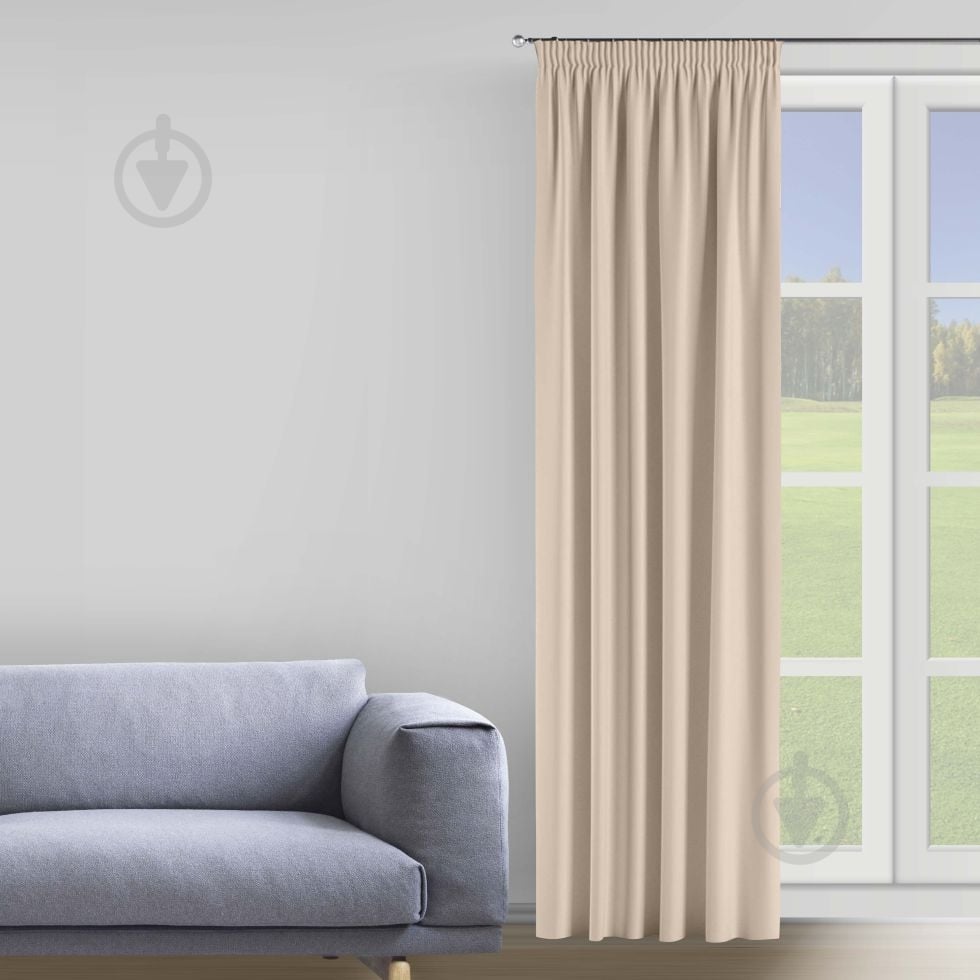 Штора VELOUR 150х275 бежевый Decora textile - фото 1 Штора VELOUR 150х275 бежевый Decora textile - фото 1