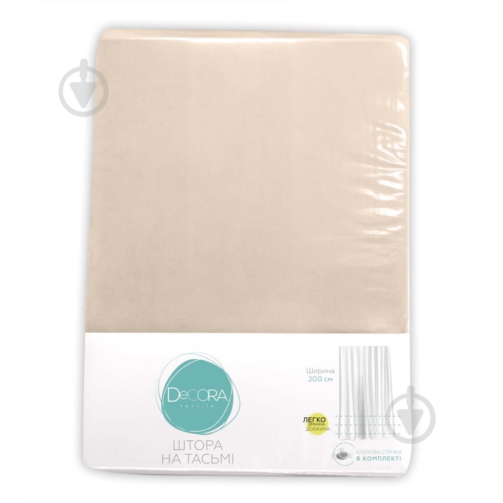 Штора VELOUR 150х275 бежевый Decora textile - фото 3 Штора VELOUR 150х275 бежевый Decora textile - фото 3