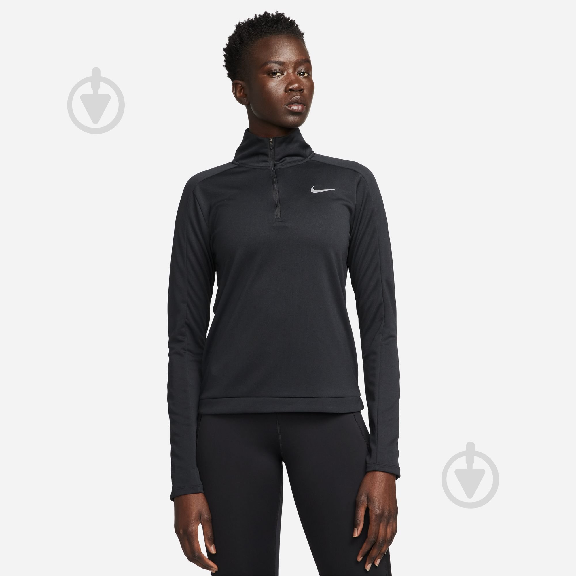 Джемпер Nike W NK DF PACER HZ DQ6377-010 р.M чорний - фото 1