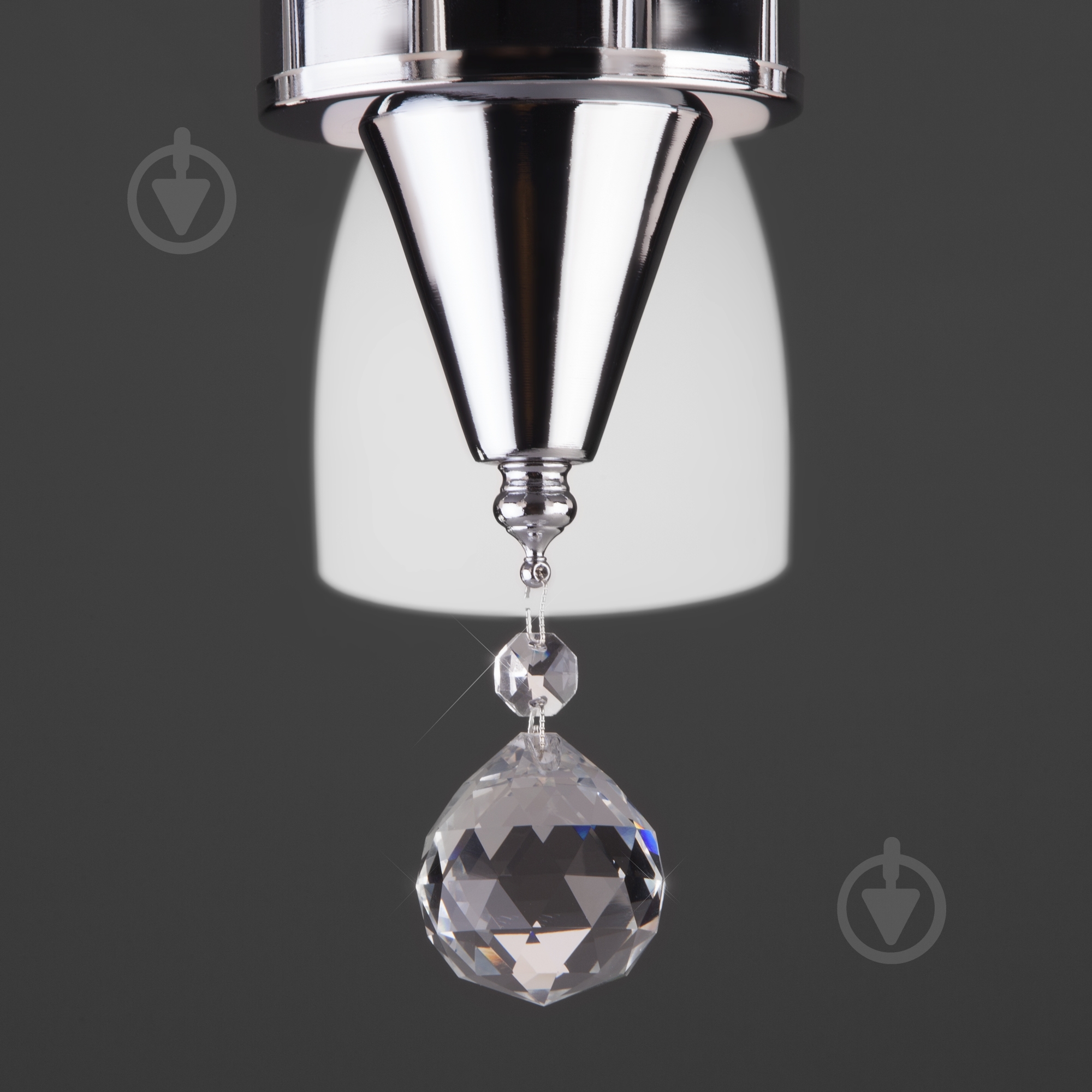 Люстра потолочная Strotskis Ellene 5x40 Вт E27 белый/хром 30149/5 - фото 3