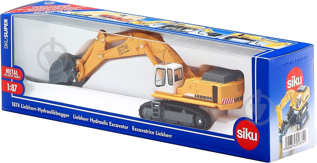 Модель Siku 1:87 гидравлический экскаватор Liebherr 1874 6321233 - фото 3 Модель Siku 1:87 гидравлический экскаватор Liebherr 1874 6321233 - фото 3