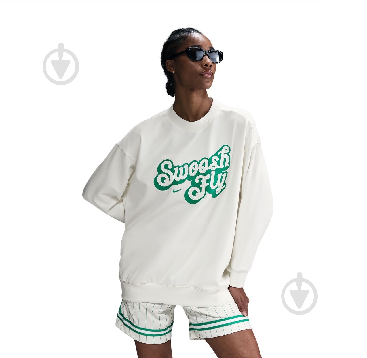 Світшот W NK SWSH FLY SSNL FLC TOP FZ5514-133 р.S бежевий - фото 1 Світшот W NK SWSH FLY SSNL FLC TOP FZ5514-133 р.S бежевий - фото 1