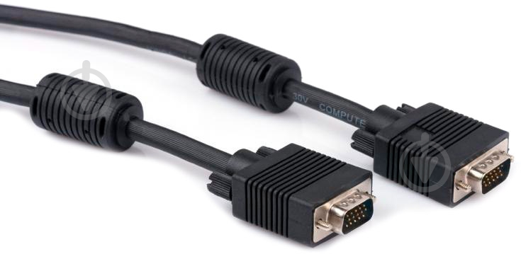 Кабель мультимедийный Vinga VGA 5 м черный (VGA03-5.0) - фото 1