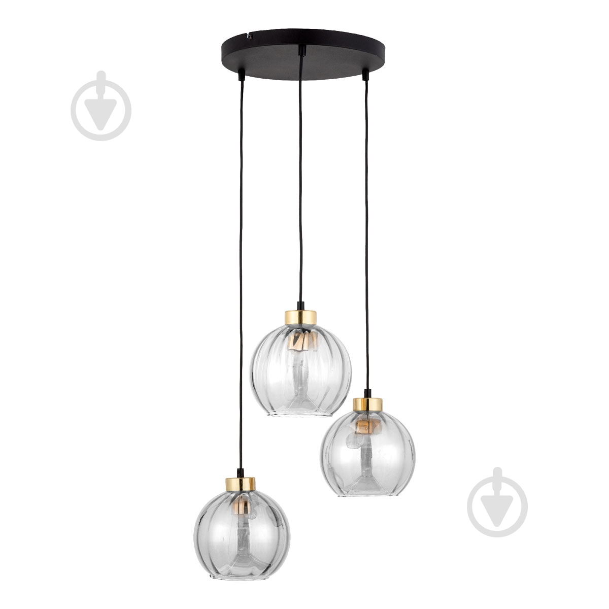 Подвес TK Lighting Devi 250 мм 3PL-4579 3x15 Вт E27 дымчатый - фото 1