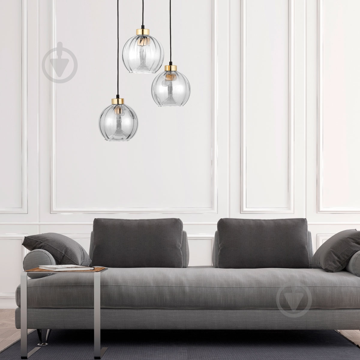 Подвес TK Lighting Devi 250 мм 3PL-4579 3x15 Вт E27 дымчатый - фото 2