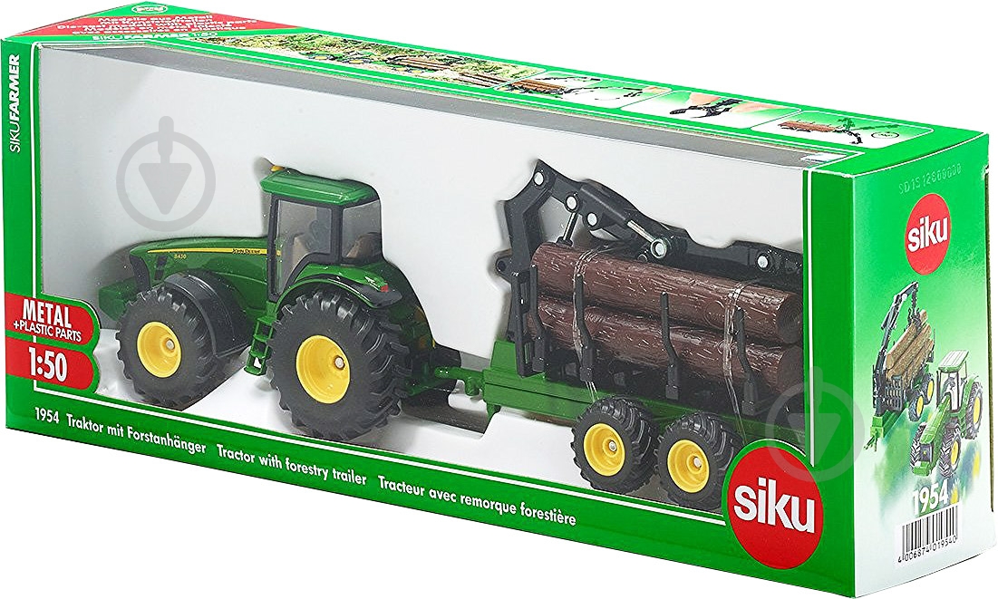 Модель Siku 1:50 трактор с прицепом 1954 6322984 - фото 2