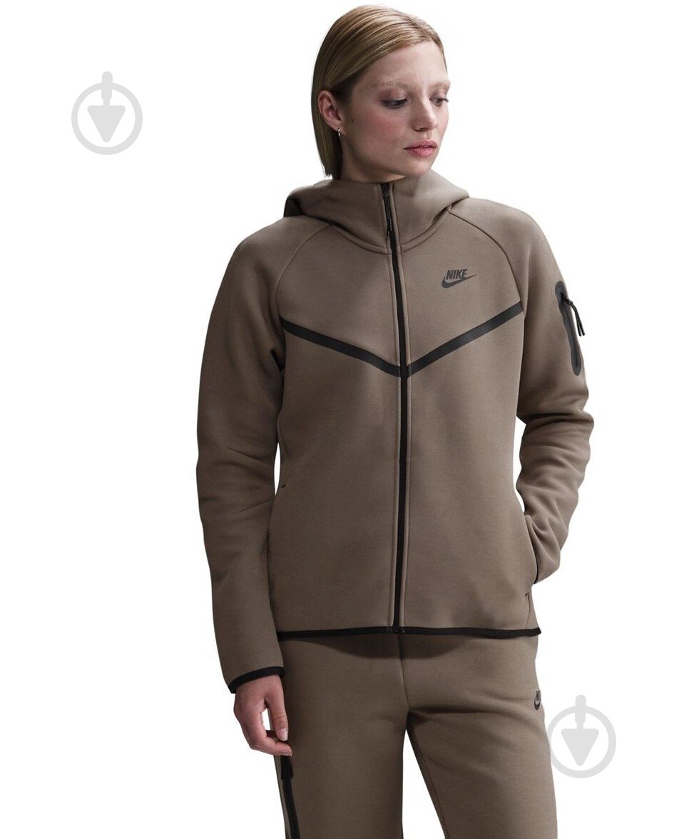 Джемпер Nike W NSW TCH FLC WR FZ HDY 2 HV6747-233 р.S коричневий - фото 1 Джемпер Nike W NSW TCH FLC WR FZ HDY 2 HV6747-233 р.S коричневий - фото 1