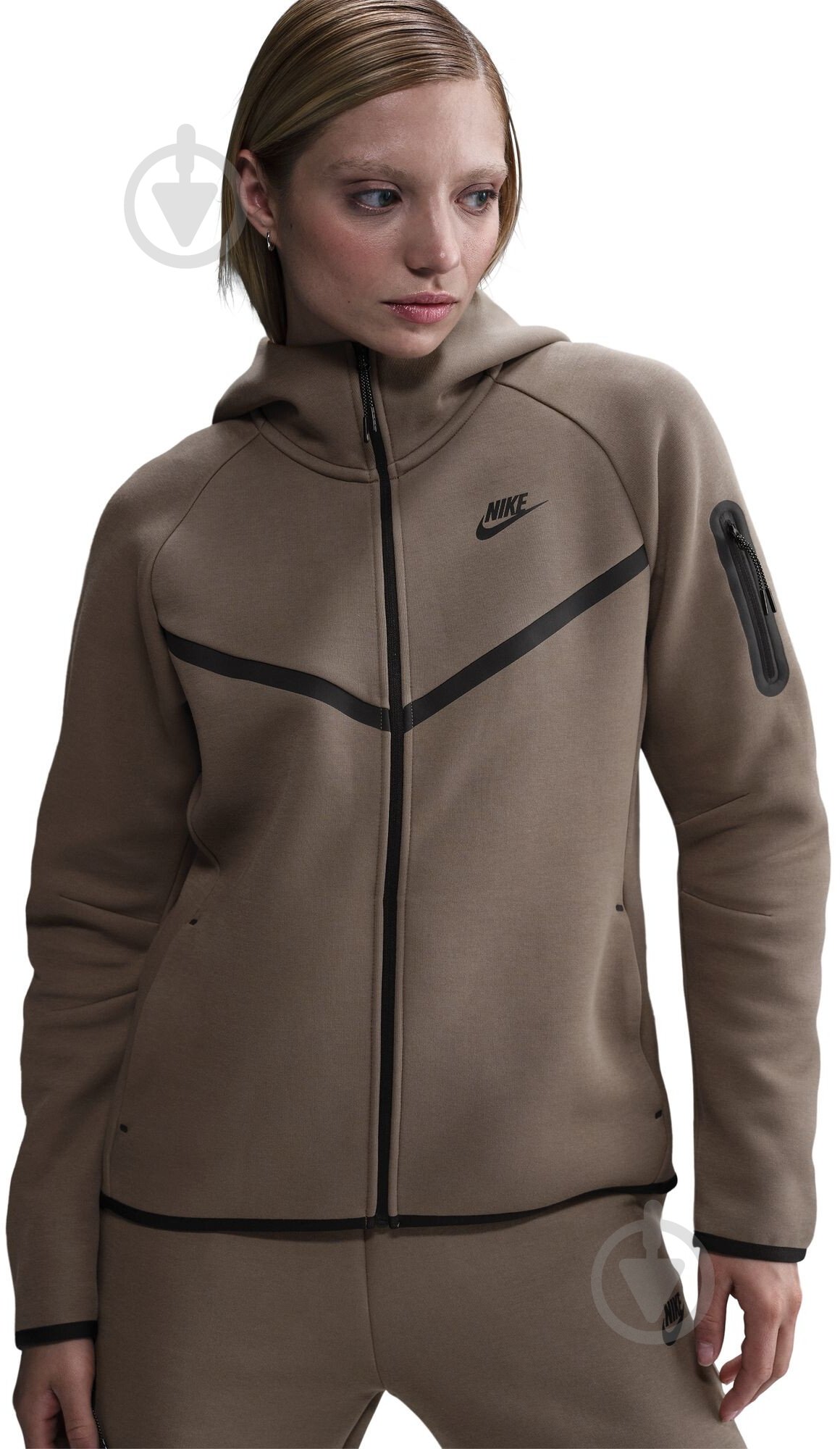 Джемпер Nike W NSW TCH FLC WR FZ HDY 2 HV6747-233 р.S коричневий - фото 4 Джемпер Nike W NSW TCH FLC WR FZ HDY 2 HV6747-233 р.S коричневий - фото 4