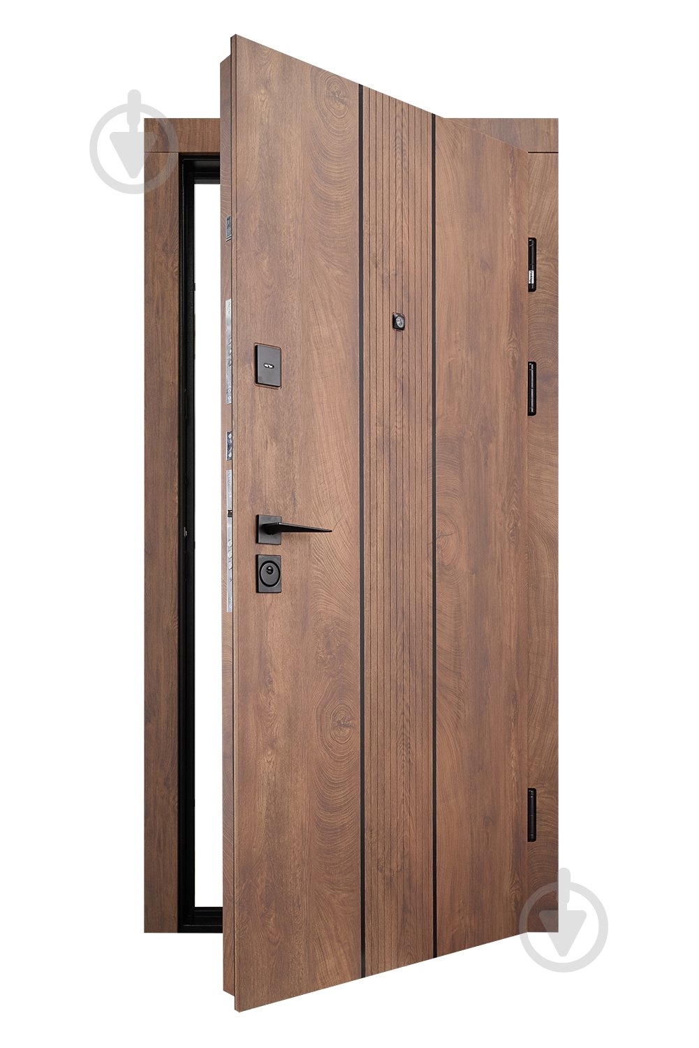 Двері вхідні Abwehr КС (585+0) 086L (СДК)+ (СДК) спил дерева коньячний 2050х860 мм ліві - фото 5 Двері вхідні Abwehr КС (585+0) 086L (СДК)+ (СДК) спил дерева коньячний 2050х860 мм ліві - фото 5