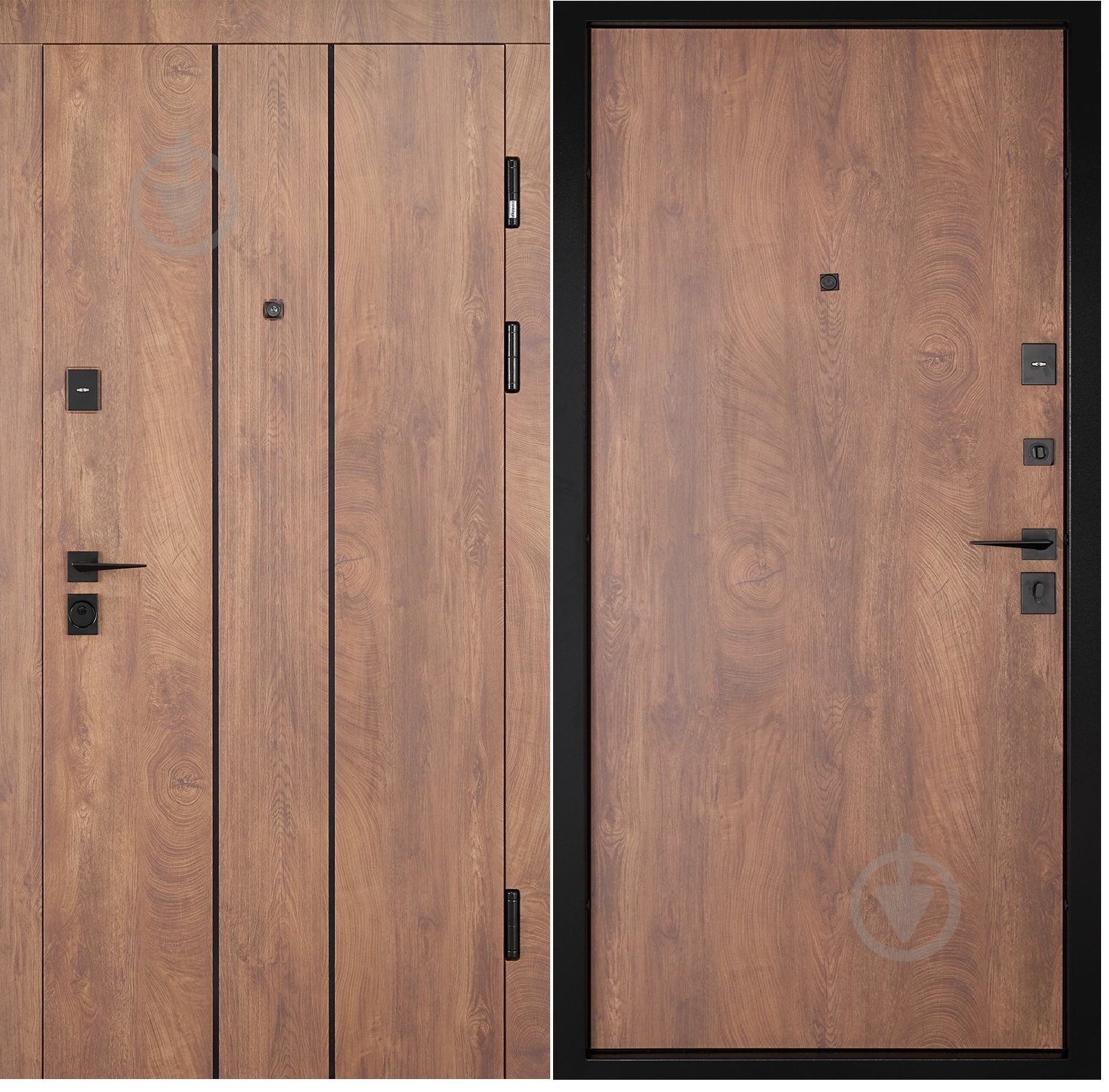 Дверь входная Abwehr КС (585+0) 096L (СДК)+ (СДК) спил дерева коньячный 2050x960 мм левая - фото 1 Дверь входная Abwehr КС (585+0) 096L (СДК)+ (СДК) спил дерева коньячный 2050x960 мм левая - фото 1