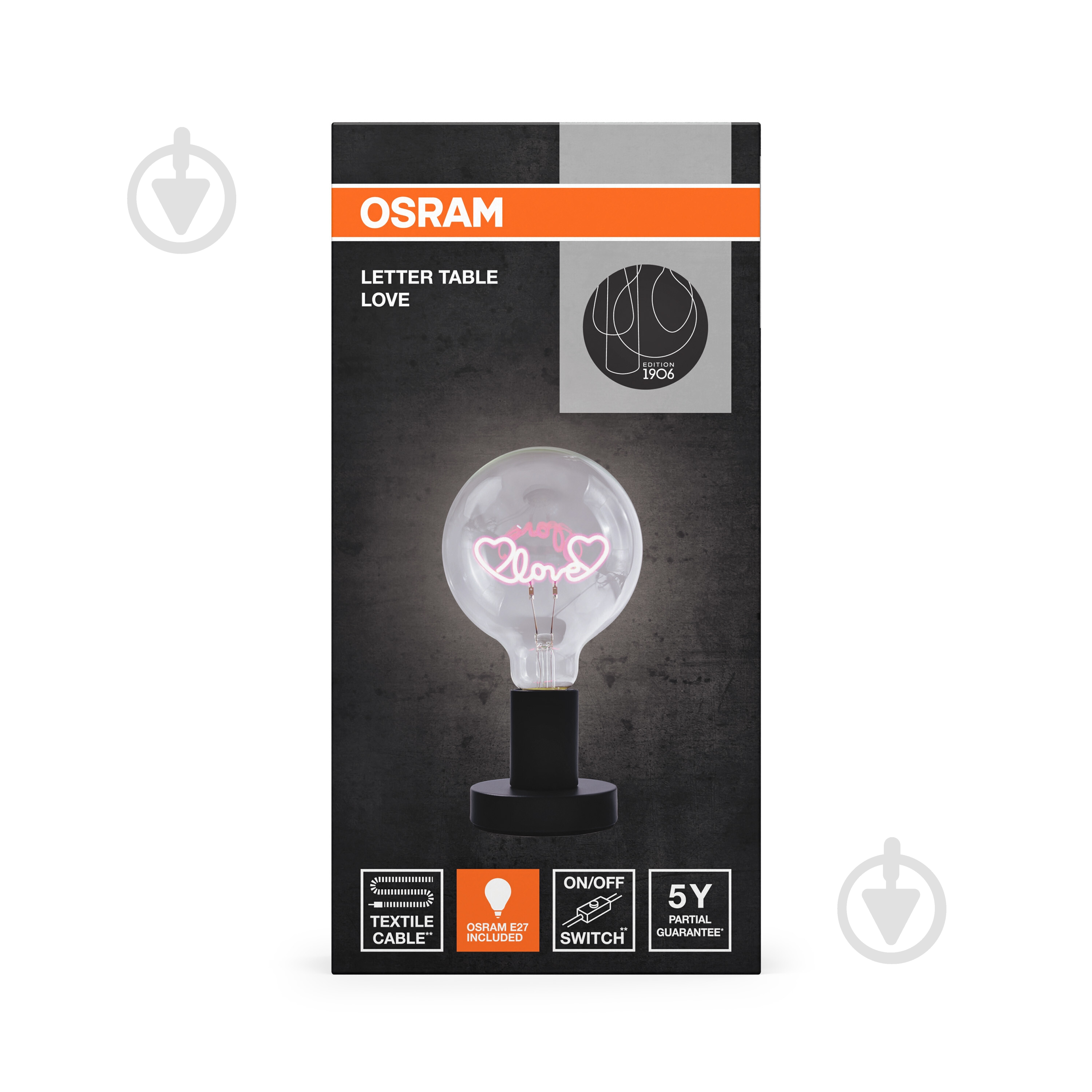 Настольная лампа декоративная Ledvance LETTER TABLE 1x1,2 Вт E27 черный 1906 LOVE - фото 9 Настольная лампа декоративная Ledvance LETTER TABLE 1x1,2 Вт E27 черный 1906 LOVE - фото 9
