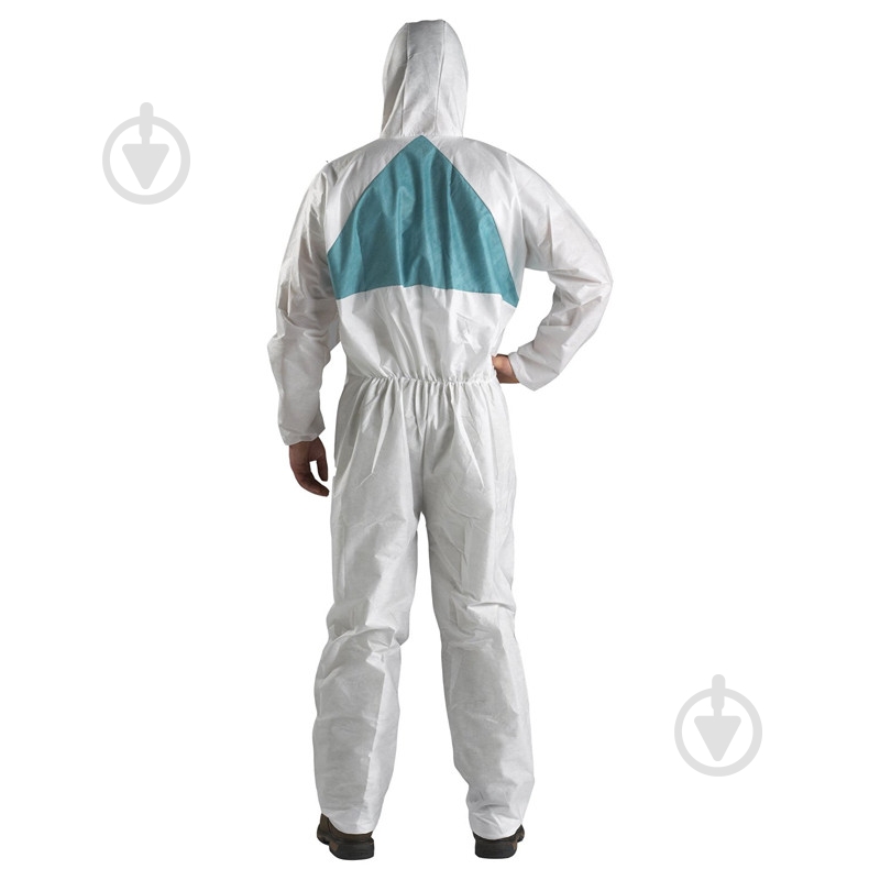 Комбінезон одноразовий тип 5/6 р. XL 4520 білий із синім - фото 1 Комбінезон одноразовий тип 5/6 р. XL 4520 білий із синім - фото 1