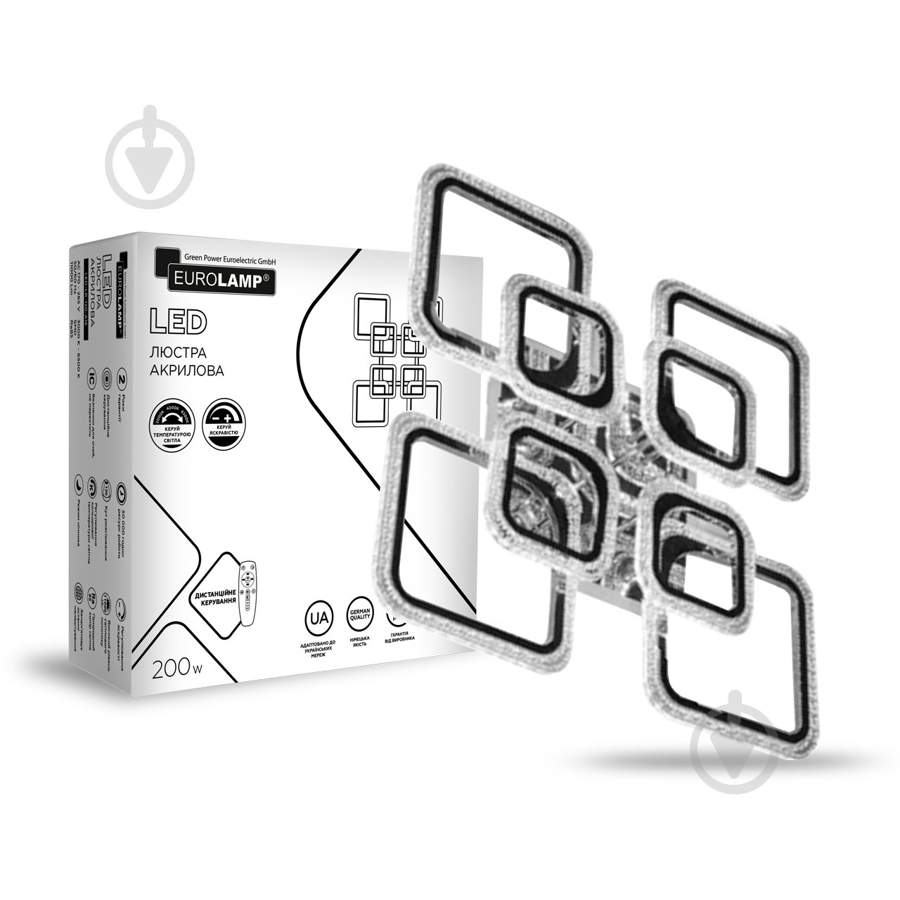 Люстра светодиодная Eurolamp A14 200 Вт LED-модуль бело-черный LED-LS-200-A14 - фото 2