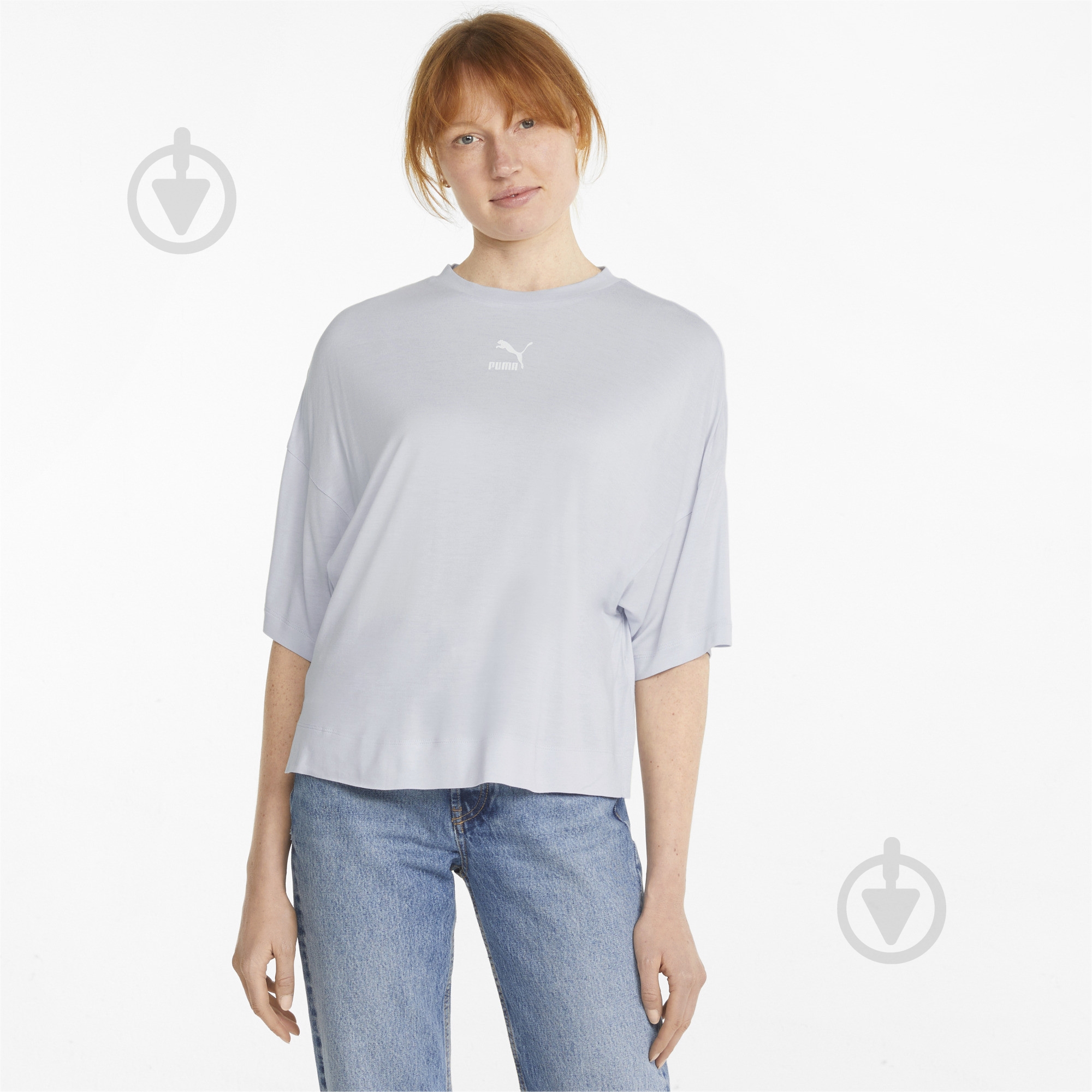 Футболка Puma Classics Splitside Tee 53350921 р.M голубой - фото 1