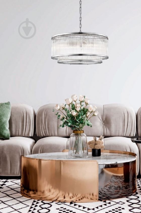 Люстра подвесная Zuma Line Sergio 6x60 Вт E14 хром - фото 4