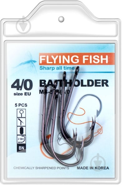 Гачок Flying Fish №4 20 г 5 шт. MS-504(4/0) - фото 1
